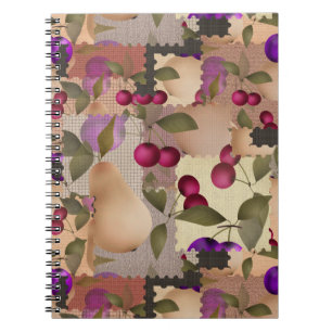 Fruits, patchwork notebook