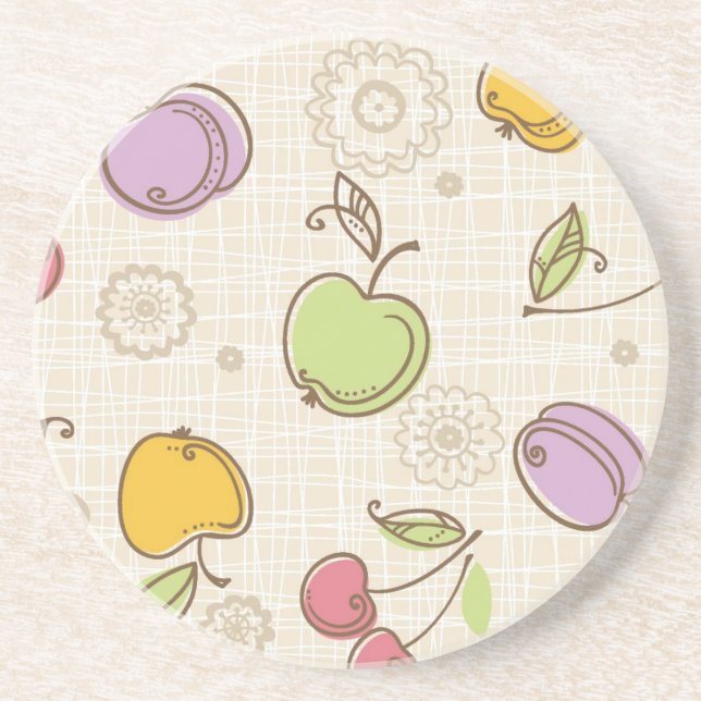 Fruits Pattern Coaster (Front)