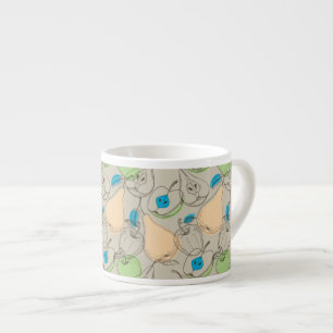 Fruits pattern espresso cup