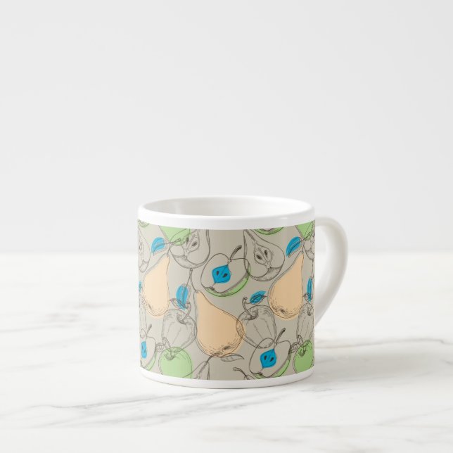 Fruits pattern espresso cup (Front Right)