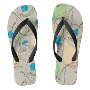 Fruits pattern flip flops