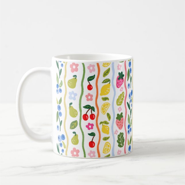 Fruits Pattern Food Summer Elegant Stylish Coffee Mug (Left)