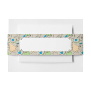 Fruits pattern invitation belly band