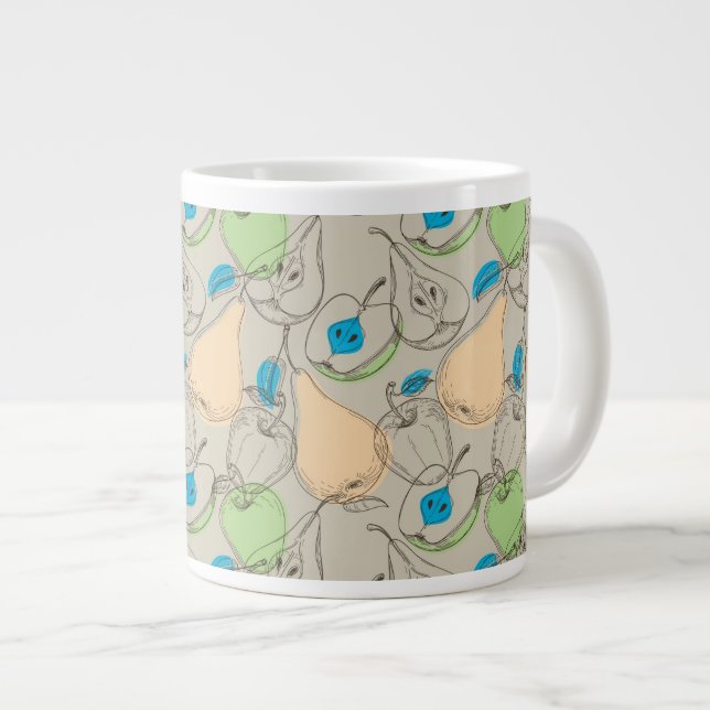 Fruits pattern large coffee mug (Front Right)
