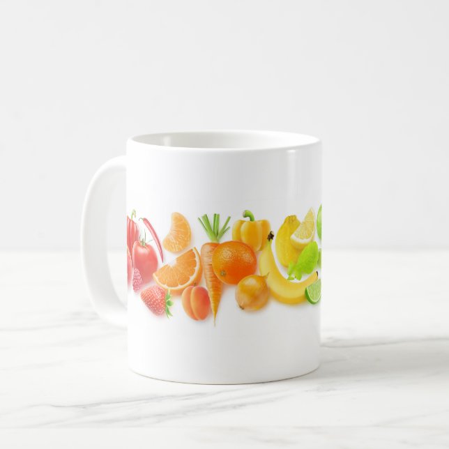 Fruits rainbow coffee mug (Front Left)