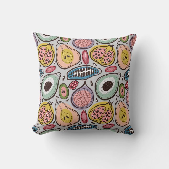 Fruits seamless pattern cushion (Front)