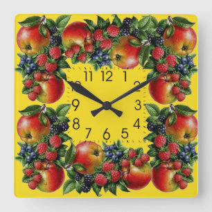 Fruits Square Wall Clock