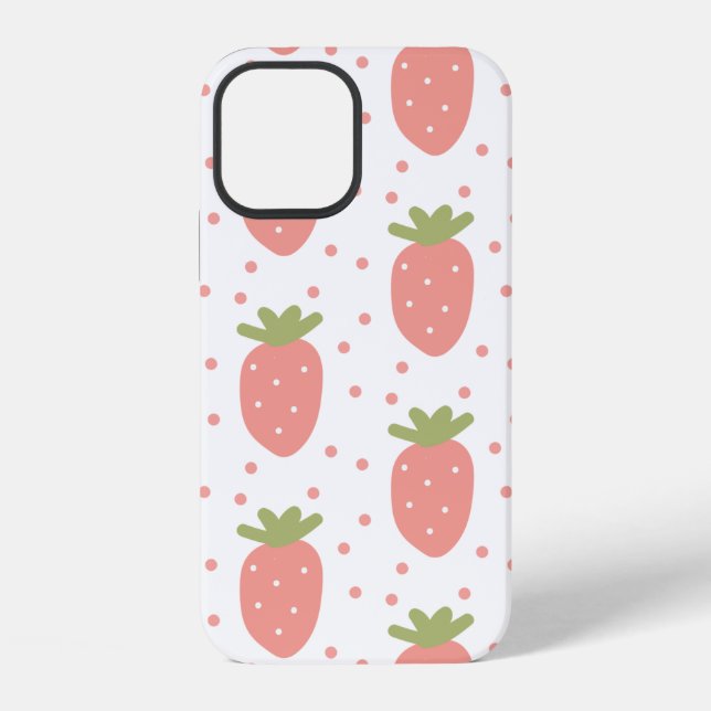 Fruits strawberries background iPhone case (Back)