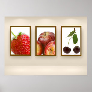 Fruits triptych poster
