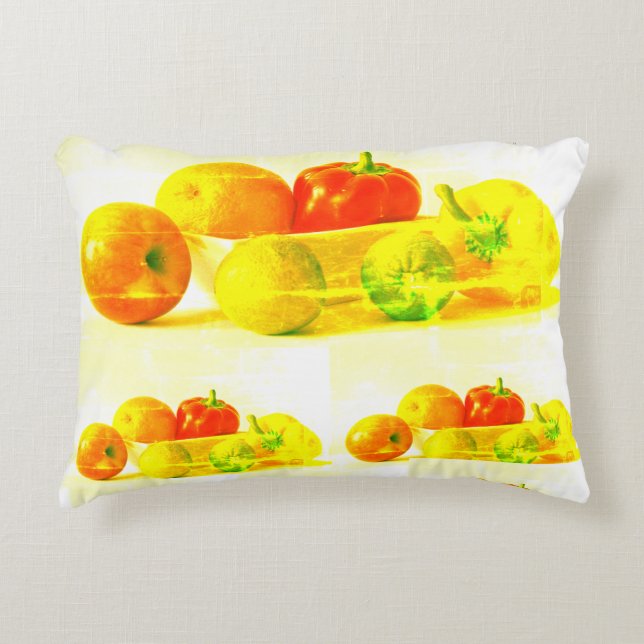 "Fruits Vegetables" Cute Photo. Buy Now Decorative Cushion (Front)
