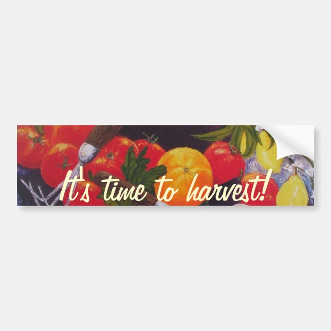 Fruits & Vegetables Medley Bumper Sticker (Front)