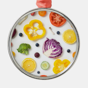 Fruits & Vegetables Metal Tree Decoration