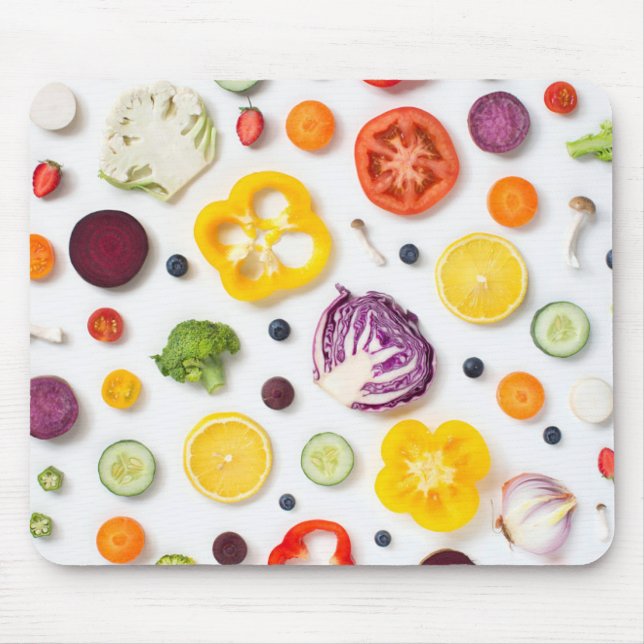 Fruits & Vegetables Mouse Mat (Front)