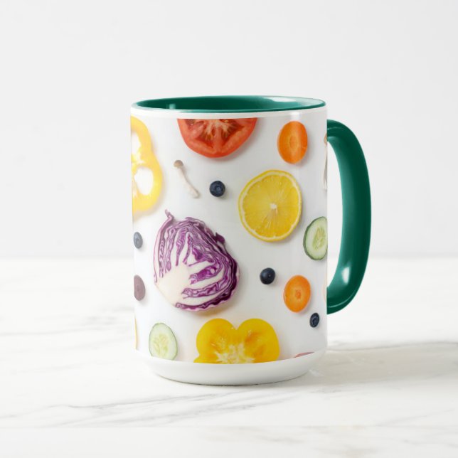 Fruits & Vegetables Mug (Front Right)