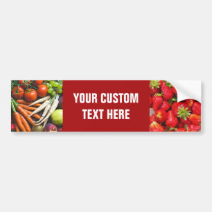 Fruits & Veggies (or YOUR photos) bumpersticker Bumper Sticker