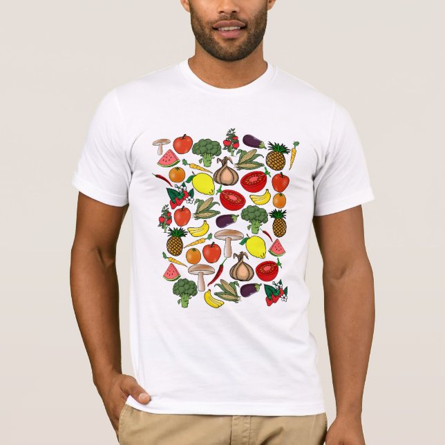 Fruits & Veggies shirt - choose style, color (Front)
