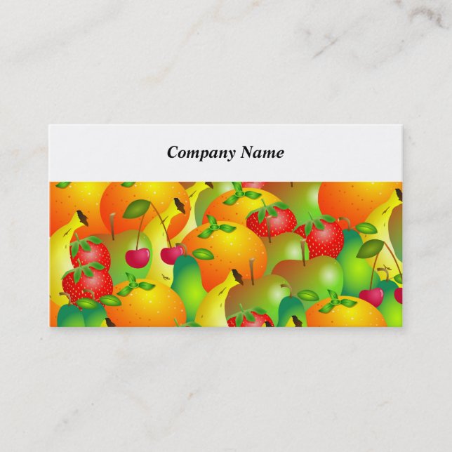 Fruity Background Business Card (Front)