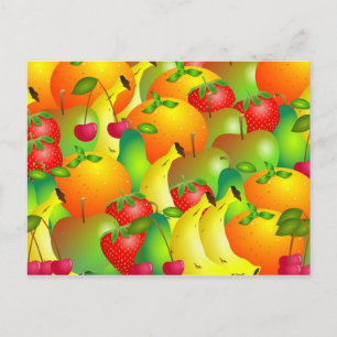 Fruity Background Postcard