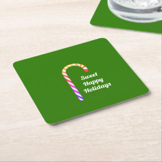 Fruity Candy Cane Sweet Holidays Board Coasters