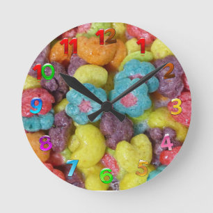 Fruity Cereal Round Clock
