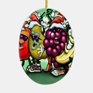 Fruity Christmas Ceramic Tree Decoration