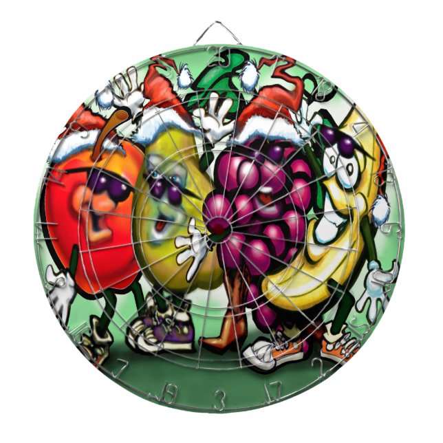 Fruity Christmas Dartboard (Front)
