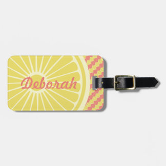 Fruity Citrus Monogram and Name Luggage Tag
