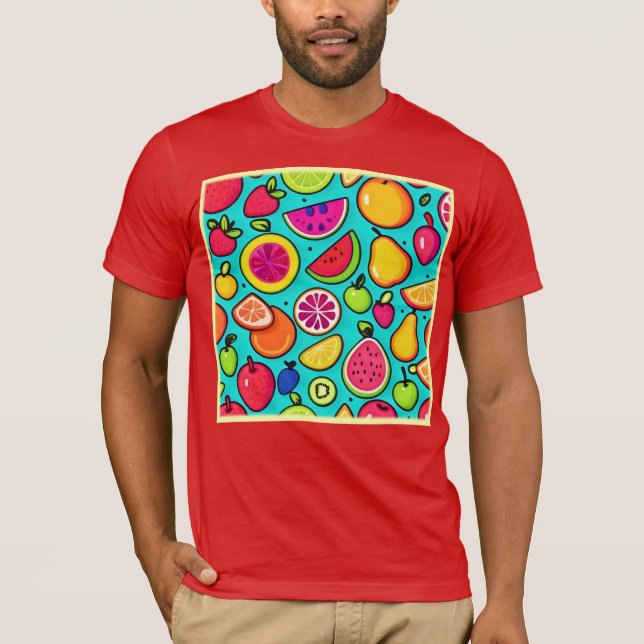 Fruity Delight Pattern T-Shirt (Front)