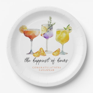 Fruity Drinks Bridal Shower Paper Plate