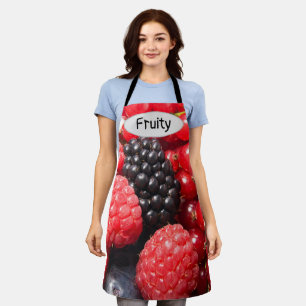 Fruity fresh berry photo with text apron