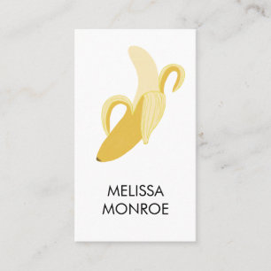 FRUITY FUN: banana illustrated Business Card