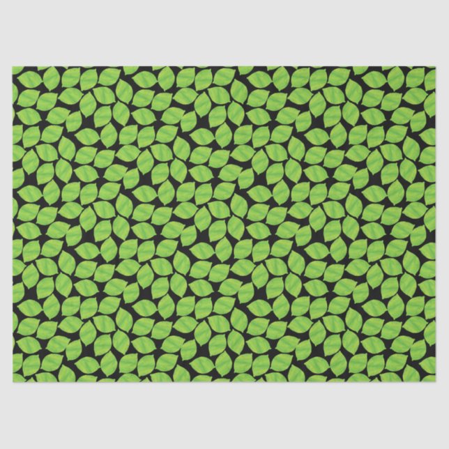 Fruity Green Limes, Black Background to Customize Tissue Paper (Front)