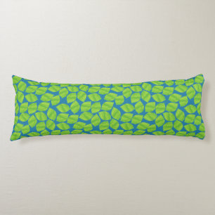 Fruity Green Limes on Blue Background to Customize Body Cushion