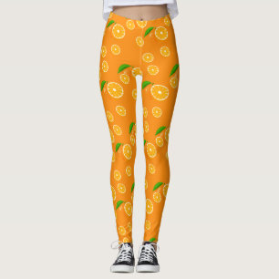 Fruity Orange Design Pattern Design Leggings