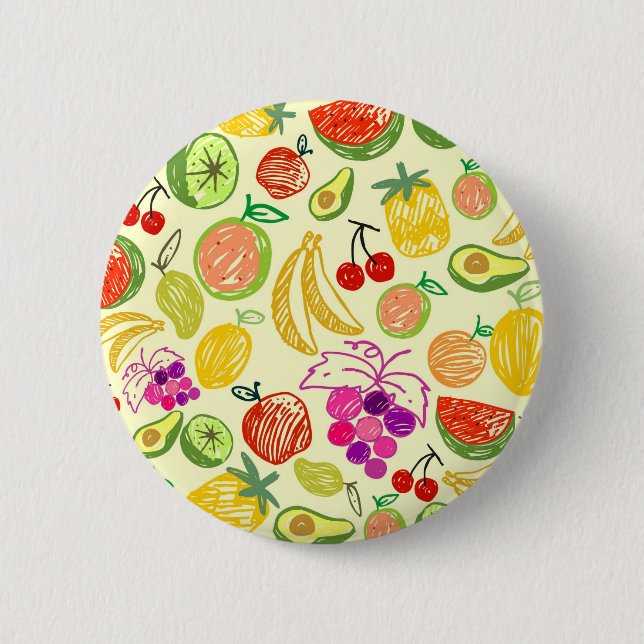 Fruity Pattern 6 Cm Round Badge (Front)