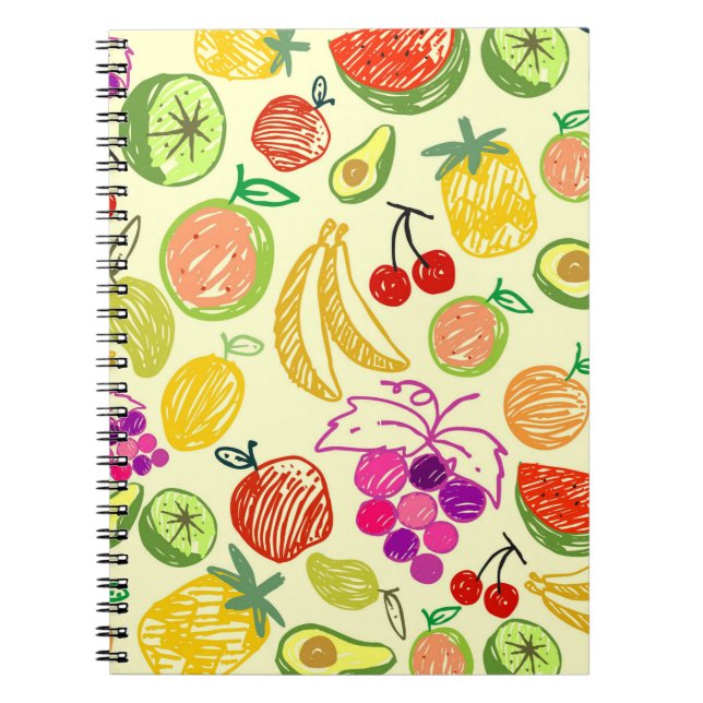 Fruity Pattern Notebook (Front)