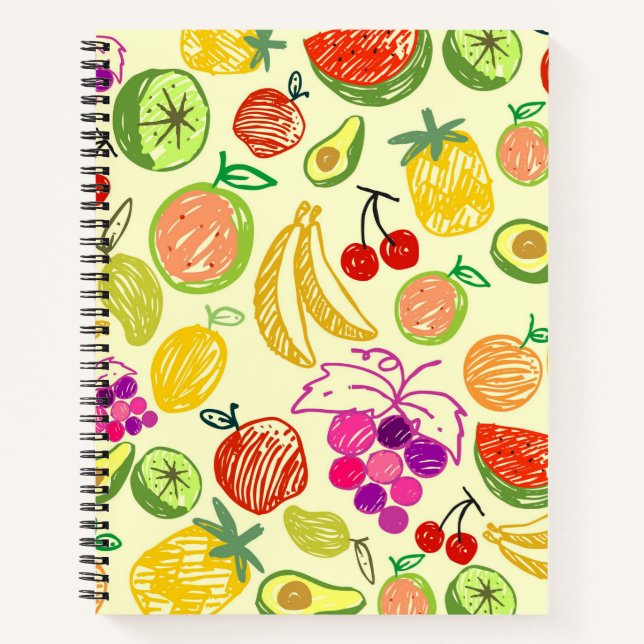Fruity Pattern Notebook (Front)