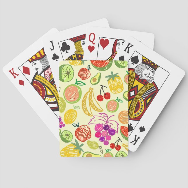 Fruity Pattern Playing Cards (Back)
