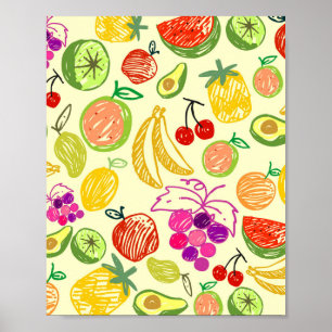 Fruity Pattern Poster