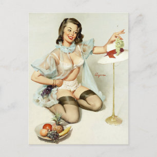 Fruity Pin Up Postcard