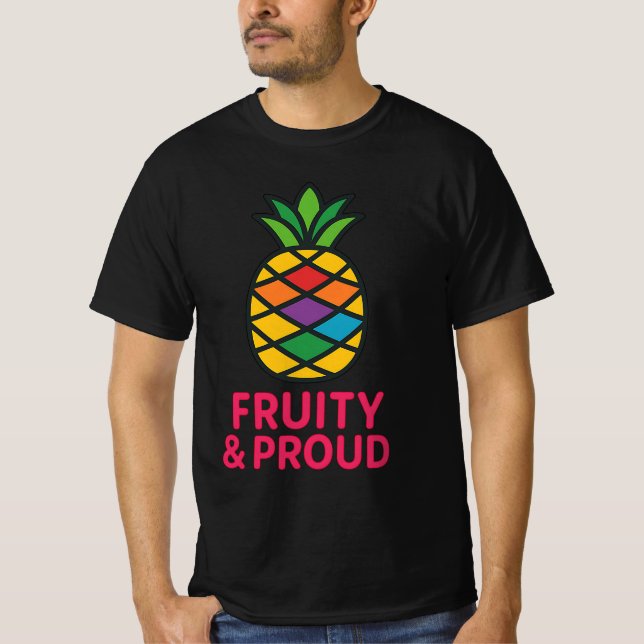 FRUITY & PROUD - lgbtq pride T-Shirt (Front)