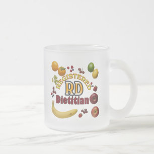 FRUITY RD - REGISTERED DIETITIAN FROSTED GLASS COFFEE MUG