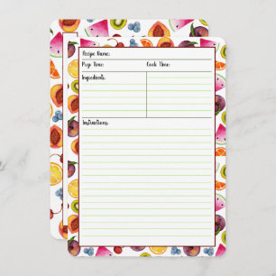 Fruity Recipe Cards