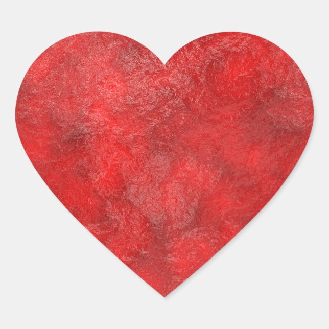 Fruity red strawberry jam heart sticker (Front)