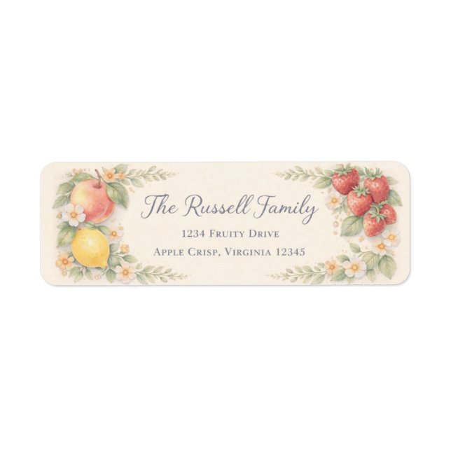 Fruity Return Address Label (Front)