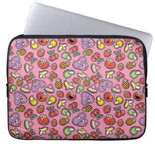 Fruity Sticker Elmo & Abby Cadabby Pattern Laptop Sleeve