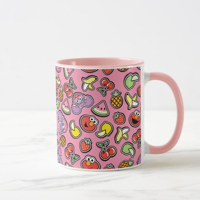 Fruity Sticker Elmo & Abby Cadabby Pattern Mug (Right)