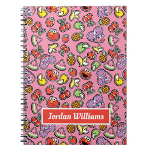 Fruity Sticker Elmo & Abby Cadabby Pattern Notebook