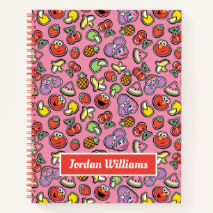 Fruity Sticker Elmo & Abby Cadabby Pattern Notebook