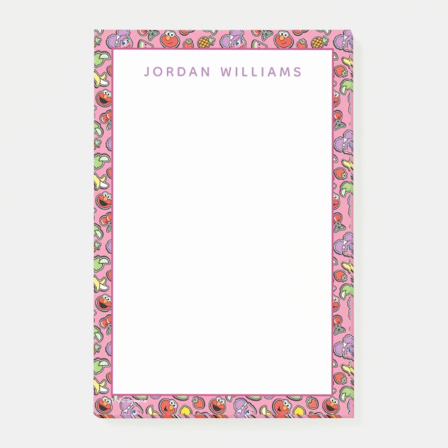 Fruity Sticker Elmo & Abby Cadabby Pattern Post-it Notes (Front)